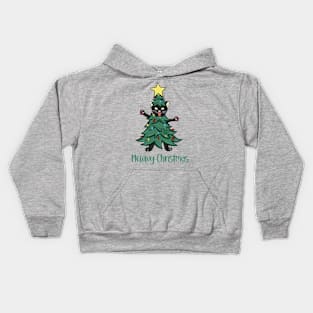 Christmas Black Cat Kids Hoodie